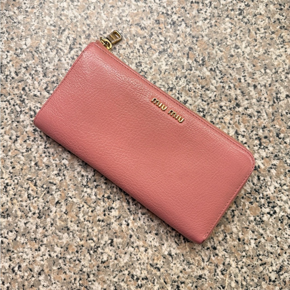 Miu Miu Pink Leather Wallet
